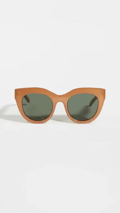 Le Specs Air Heart Sunglasses Caramel Khaki Mono One Size | Thumbnail 2