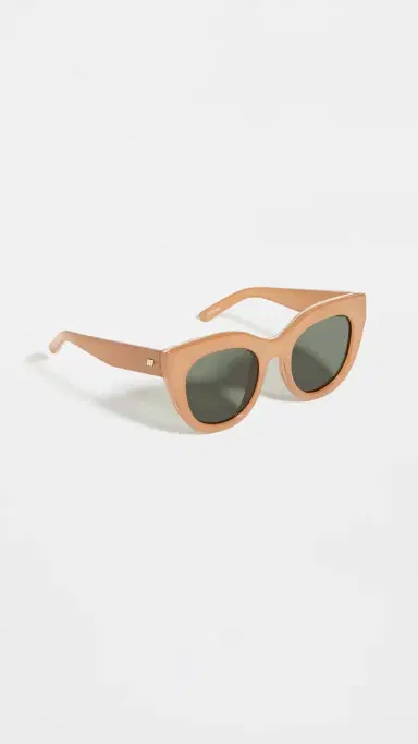 Le Specs Air Heart Sunglasses Caramel Khaki Mono One Size | Thumbnail 3