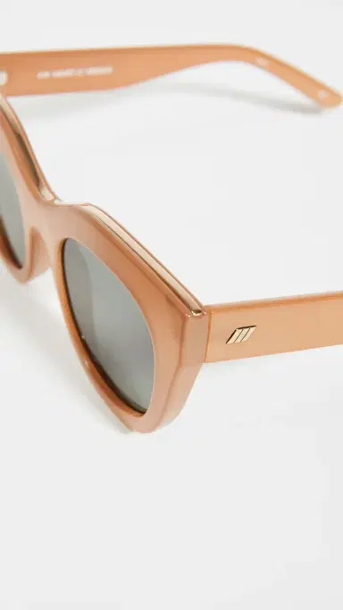 Le Specs Air Heart Sunglasses Caramel Khaki Mono One Size | Thumbnail 4