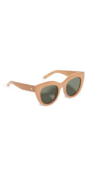 Le Specs Air Heart Sunglasses Caramel Khaki Mono One Size | Thumbnail 1