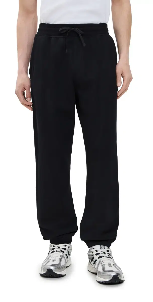 Mid-Weight Terry Cuffed Relaxed weatpants Black