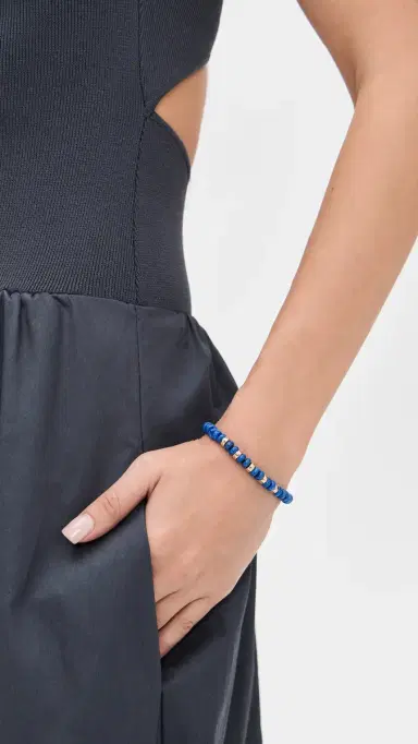 Zoë Chicco 14k Gold and 6mm Lapis Rondelle Beads Bracelet 14k Yellow Gold/Lapis One Size | Thumbnail 3 Zoë Chicco 14k Gold and 6mm Lapis Rondelle Beads Bracelet 14k Yellow Gold/Lapis One Size | Thumbnail 3