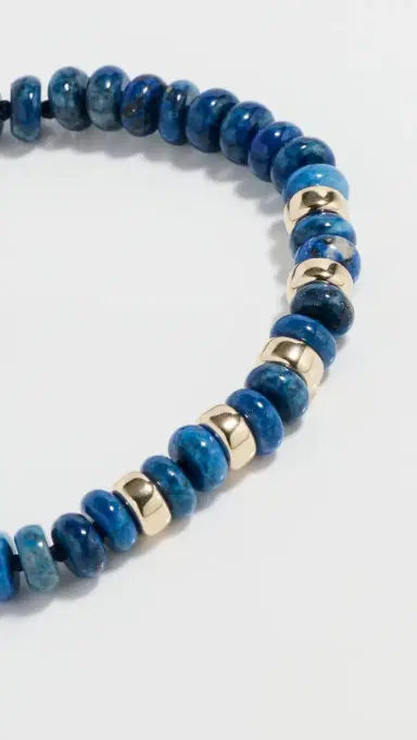 Zoë Chicco 14k Gold and 6mm Lapis Rondelle Beads Bracelet 14k Yellow Gold/Lapis One Size | Thumbnail 4 Zoë Chicco 14k Gold and 6mm Lapis Rondelle Beads Bracelet 14k Yellow Gold/Lapis One Size | Thumbnail 4