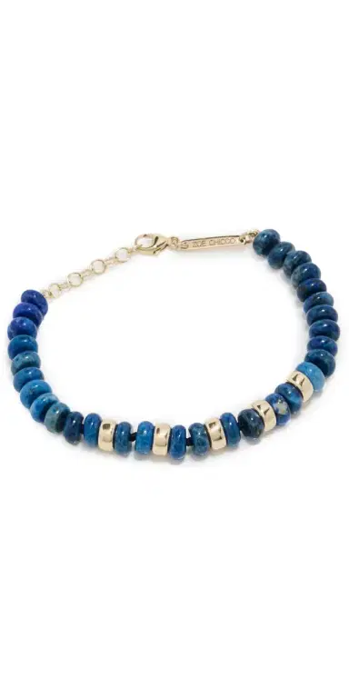Zoë Chicco 14k Gold and 6mm Lapis Rondelle Beads Bracelet 14k Yellow Gold/Lapis One Size | Thumbnail 1 Zoë Chicco 14k Gold and 6mm Lapis Rondelle Beads Bracelet 14k Yellow Gold/Lapis One Size | Thumbnail 1