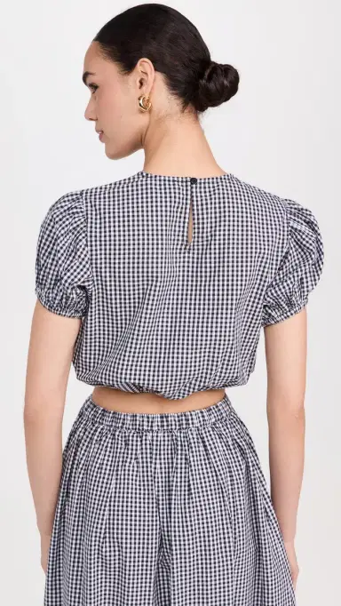 Playa Lucila Short Sleeve Top Black Gingham | Thumbnail 3 Playa Lucila Short Sleeve Top Black Gingham | Thumbnail 3