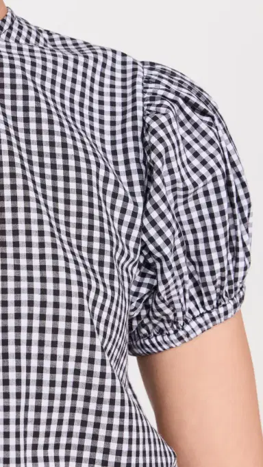 Playa Lucila Short Sleeve Top Black Gingham | Thumbnail 6 Playa Lucila Short Sleeve Top Black Gingham | Thumbnail 6
