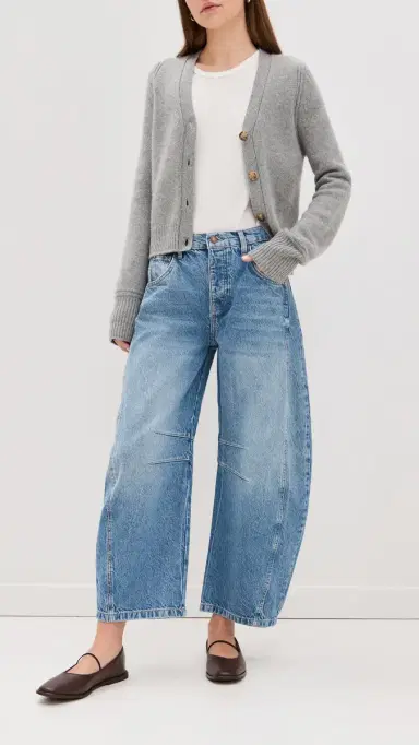 Free People We The Free Soutache Good Luck Barrel Jeans Ultra Light Beam 30 | Thumbnail 2