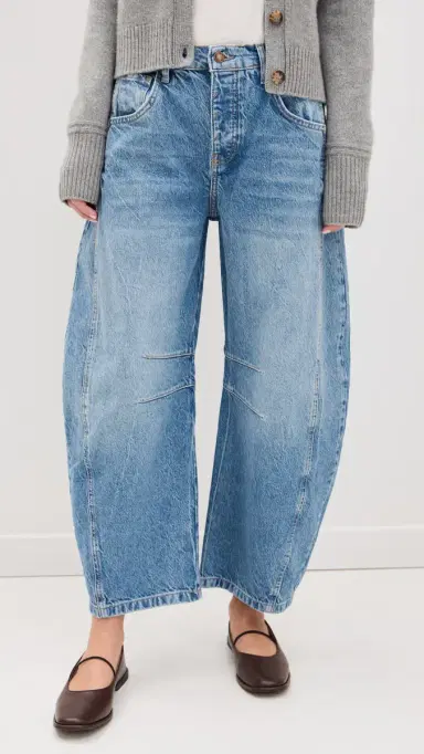 Free People We The Free Soutache Good Luck Barrel Jeans Ultra Light Beam 30 | Thumbnail 3