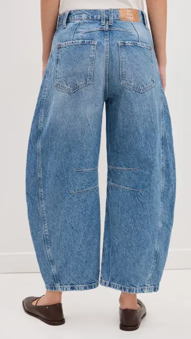 Free People We The Free Soutache Good Luck Barrel Jeans Ultra Light Beam 30 | Thumbnail 4