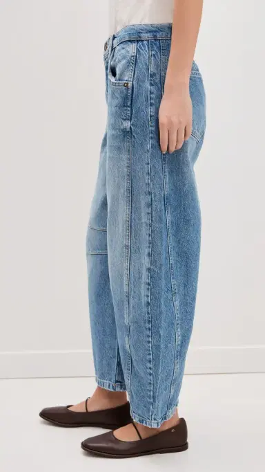 Free People We The Free Soutache Good Luck Barrel Jeans Ultra Light Beam 30 | Thumbnail 5