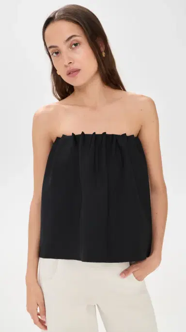 House of Dagmar Ruched Tube Top Black 32 | Thumbnail 2