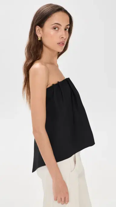 House of Dagmar Ruched Tube Top Black 32 | Thumbnail 4