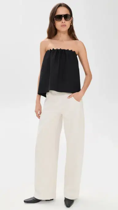 House of Dagmar Ruched Tube Top Black 32 | Thumbnail 5