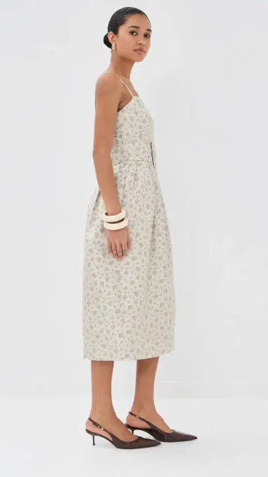 Rosie Assoulin Artichoke Dress with Belt Clementine | Thumbnail 4