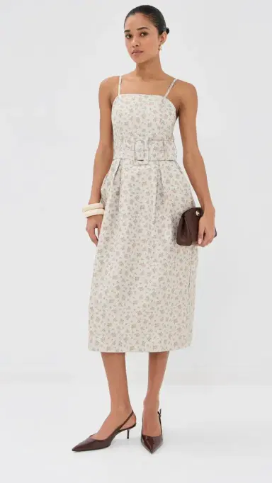 Rosie Assoulin Artichoke Dress with Belt Clementine | Thumbnail 5