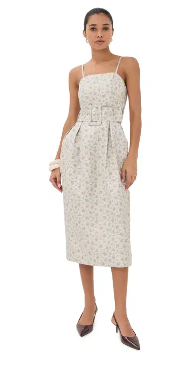 Rosie Assoulin Artichoke Dress with Belt Clementine | Thumbnail 1