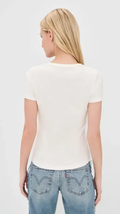 Askk NY Scoop Neck Henley Tee 100 Ivory L | Thumbnail 3