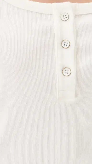Askk NY Scoop Neck Henley Tee 100 Ivory L | Thumbnail 6
