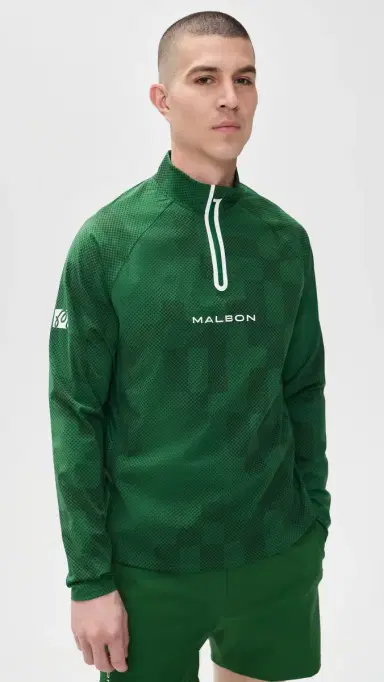 Malbon Performance Raglan Quarter Zip Eden | Thumbnail 2 Malbon Performance Raglan Quarter Zip Eden | Thumbnail 2