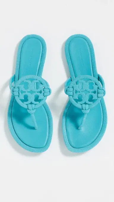 Tory Burch Miller Knotted Pave Sandals Soft Turquoise | Thumbnail 2