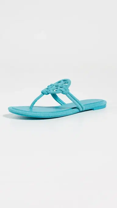 Tory Burch Miller Knotted Pave Sandals Soft Turquoise | Thumbnail 5