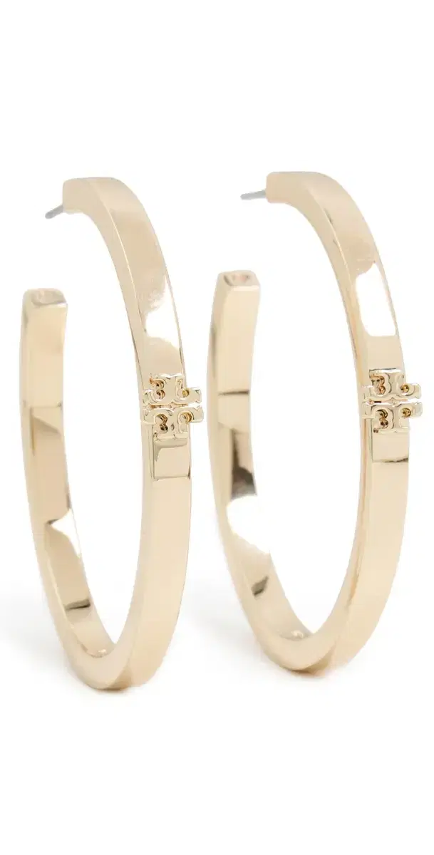 Thin Icon Hoop Earrings Tory Gold One Size