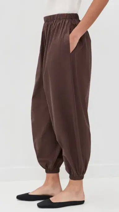 LE BOP Andi Oversized Poplin Balloon Pants Brown S | Thumbnail 5