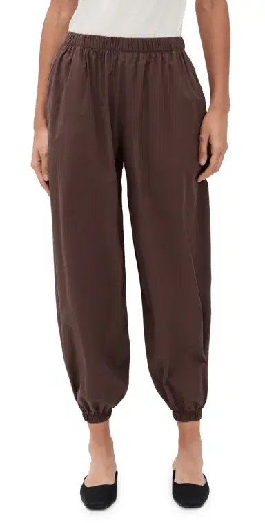 LE BOP Andi Oversized Poplin Balloon Pants Brown S | Thumbnail 1