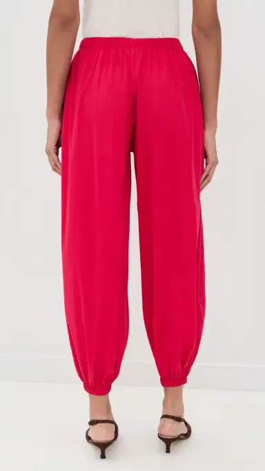 LE BOP Andi Oversized Poplin Balloon Pants Red S | Thumbnail 3