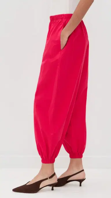 LE BOP Andi Oversized Poplin Balloon Pants Red S | Thumbnail 4
