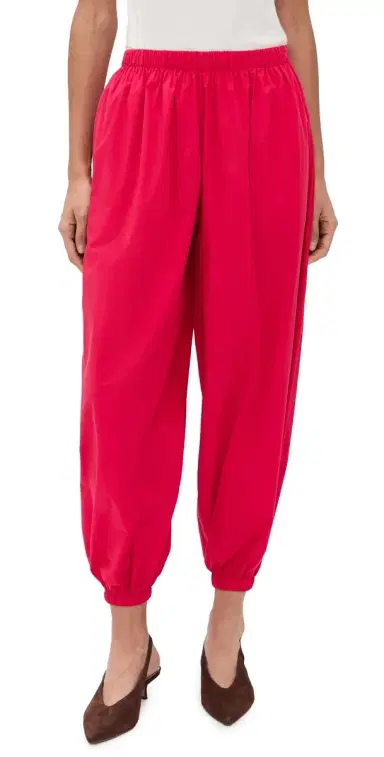 LE BOP Andi Oversized Poplin Balloon Pants Red S | Thumbnail 1