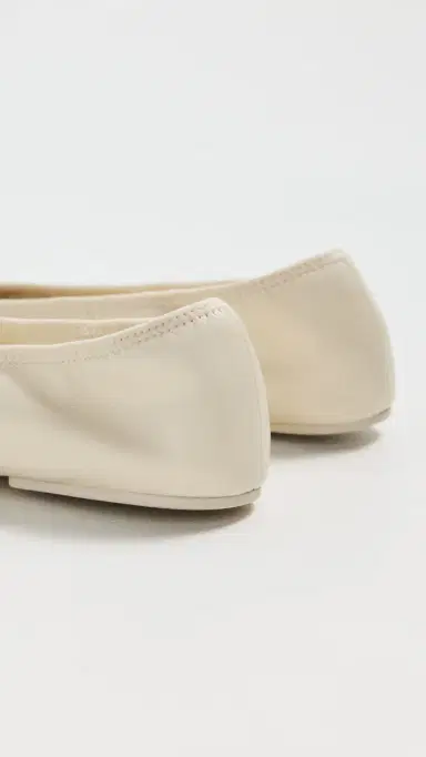 Tory Burch Reva Travel Ballet Flats Light Cream/Silver 8 | Thumbnail 4