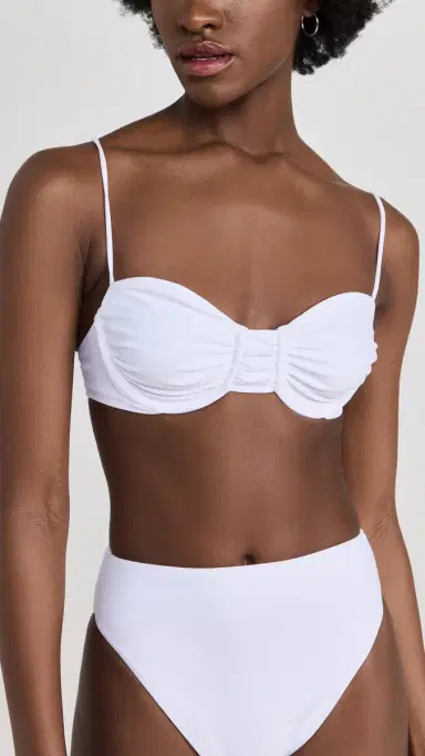 JADE SWIM Mia Bikini Top White S | Thumbnail 2