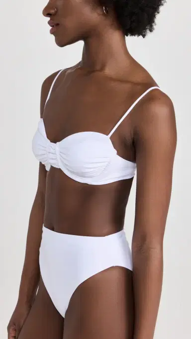 JADE SWIM Mia Bikini Top White S | Thumbnail 4