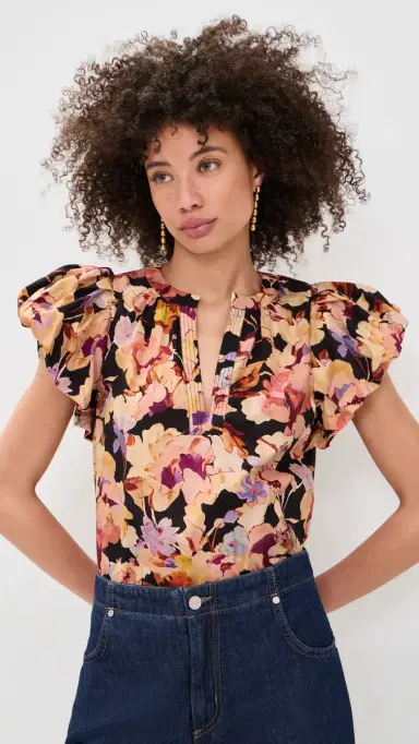 Ulla Johnson Abril Cotton Top Night Bloom | Thumbnail 2
