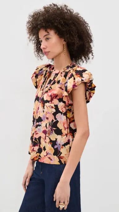 Ulla Johnson Abril Cotton Top Night Bloom | Thumbnail 4