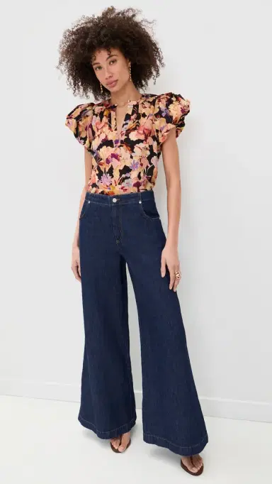 Ulla Johnson Abril Cotton Top Night Bloom | Thumbnail 5