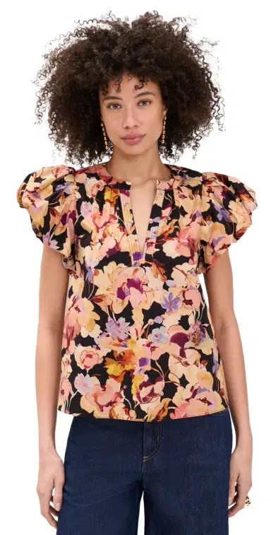Ulla Johnson Abril Cotton Top Night Bloom | Thumbnail 1