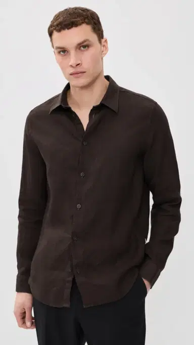 NN07 Enzo Linen Shirt Deep Truffle | Thumbnail 2 NN07 Enzo Linen Shirt Deep Truffle | Thumbnail 2