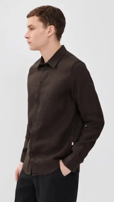 NN07 Enzo Linen Shirt Deep Truffle | Thumbnail 4 NN07 Enzo Linen Shirt Deep Truffle | Thumbnail 4