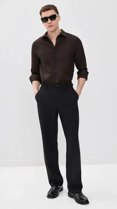 NN07 Enzo Linen Shirt Deep Truffle | Thumbnail 5 NN07 Enzo Linen Shirt Deep Truffle | Thumbnail 5