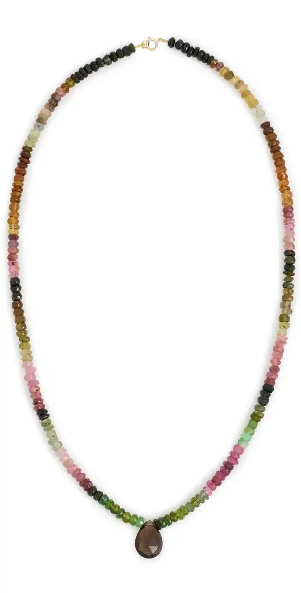 JIA JIA 14k Tourmaline Quartz Teardrop Necklace Multicolored One Size