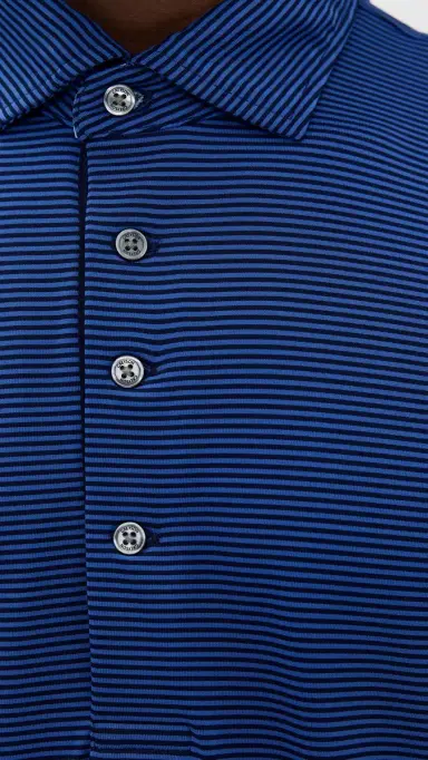 Greyson Saranac Striped Polo Dart/Maltese Blue | Thumbnail 6