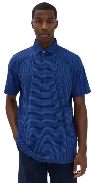 Greyson Saranac Striped Polo Dart/Maltese Blue | Thumbnail 1