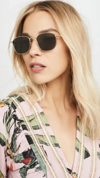 Le Specs Neptune Deux Sunglasses Gold Khaki Mono Polarized One Size | Thumbnail 3