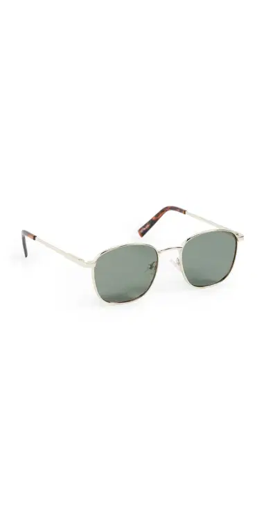 Le Specs Neptune Deux Sunglasses Gold Khaki Mono Polarized One Size | Thumbnail 1