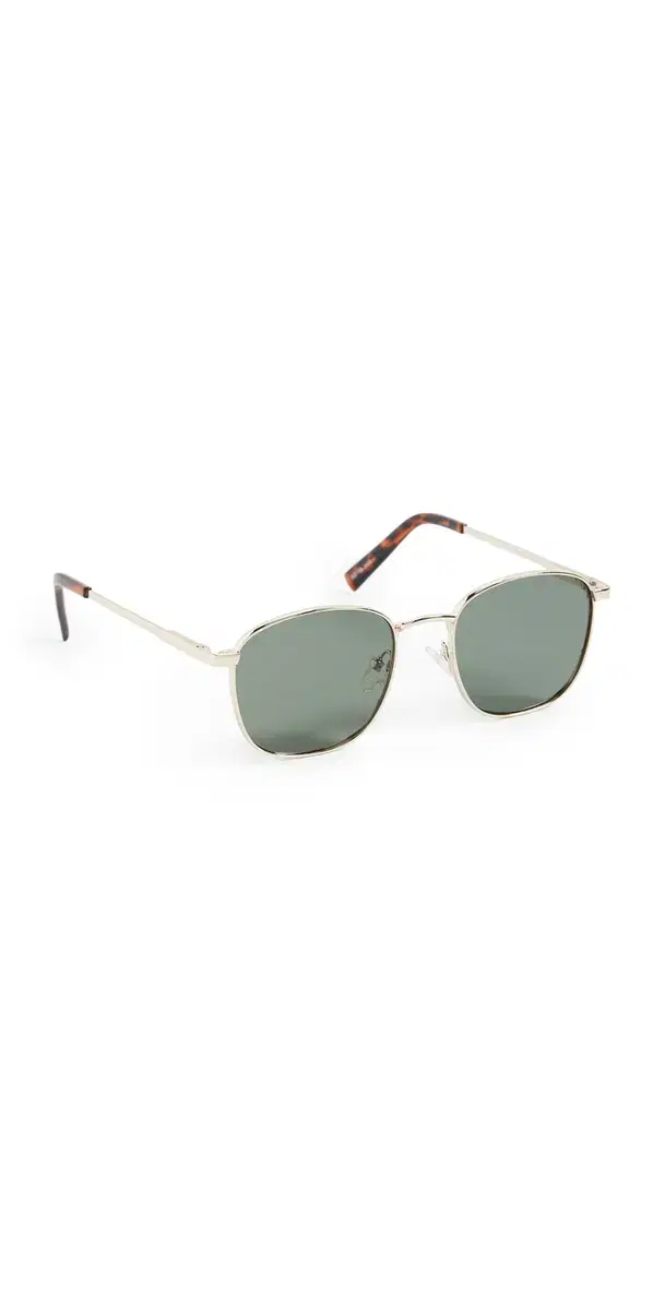 Le Specs Neptune Deux Sunglasses Gold Khaki Mono Polarized One Size