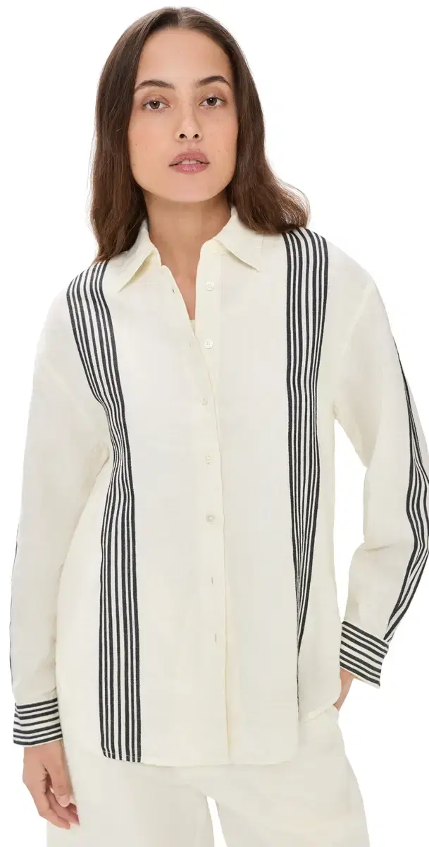 The Easy hirt Bold Placement tripe Black
