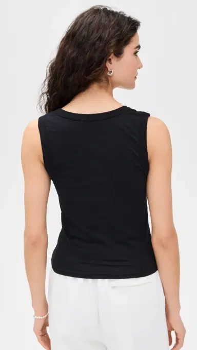 perfectwhitetee Scoop Tank True Black | Thumbnail 3