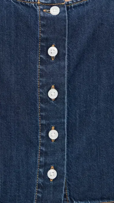 Good American Denim Button Front Tank Indigo1187 | Thumbnail 6 Good American Denim Button Front Tank Indigo1187 | Thumbnail 6